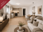 Neubau - Moderne 2-Zimmer-Erdgeschosswohnung mit eigenem Garten *PROVISIONSFREI* - Küche-Wohn-Essbereich_virtuell eingerichtet