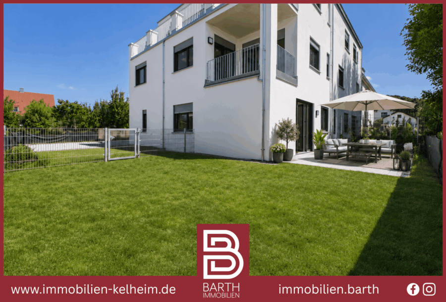 Neubau – Moderne 2-Zimmer-Erdgeschosswohnung mit eigenem Garten *PROVISIONSFREI*, 93342 Saal an der Donau, Erdgeschosswohnung
