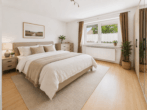 Wohnen, vermieten, entwickeln – vielseitiges Anwesen auf 3.320 m² - OG Schlafzimmer - KI-bearbeitet · Einrichtung virtuell verändert