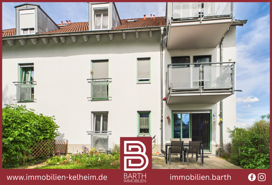 Vermietete 2-Zimmer-Wohnung mit Süd-West-Terrasse und Gartenanteil, 93342 Saal an der Donau, Erdgeschosswohnung