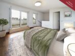 Schickes Reihenhaus mit hochwertiger Ausstattung, Garten, Dachterrasse uvm. - DG Schlafzimmer virtuell eingerichtet