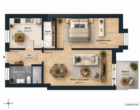 2-Zimmer-Wohnung in zentraler Altstadtlage mit Balkon und Tiefgaragenstellplatz - Grundriss