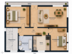 Solides 3-Familienhaus mit Garten, Doppelgarage und Entwicklungspotenzial in ruhiger Lage - Grundriss Obergeschoss