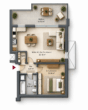 Moderne 2-Zimmer-Wohnung mit Balkon, Garage und Stellplatz - Grundriss