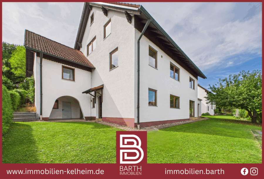 Gepflegtes Einfamilienhaus in ruhiger Hanglage, mit separatem Büro oder ELW, 93309  Kelheim, Einfamilienhaus